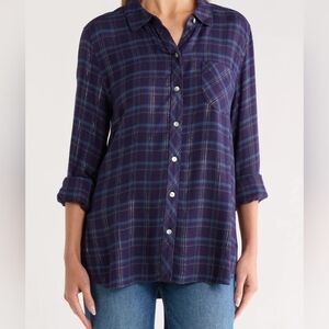 NWT Tommy Bahama Golden Sands Flannel Coastline Long Sleeve Button Down Shirt